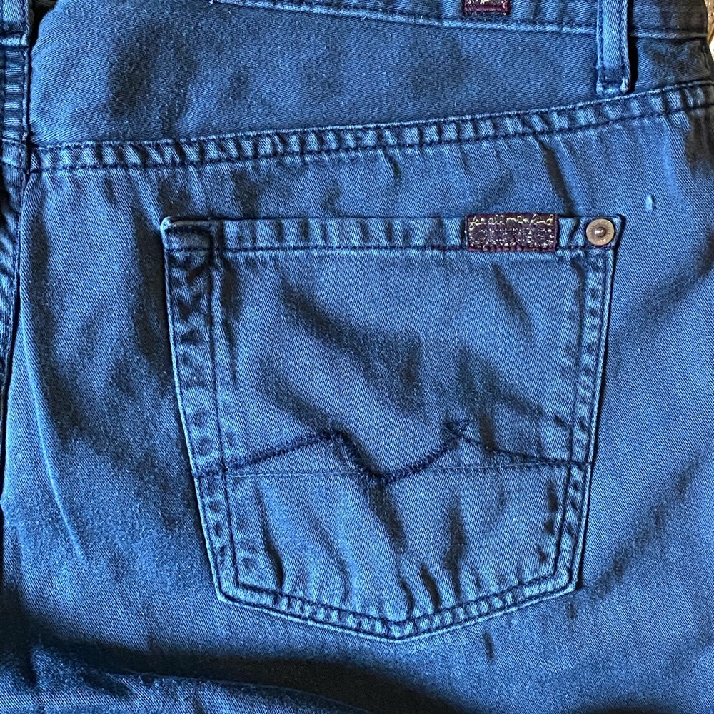 7 for all mankind faded black jean/pants
